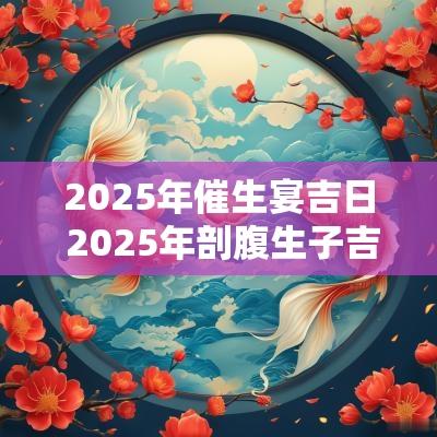 2025年催生宴吉日 2025年剖腹生子吉日