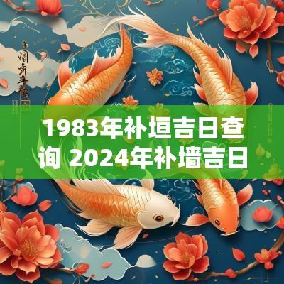 1983年补垣吉日查询 2025年补墙吉日吉时