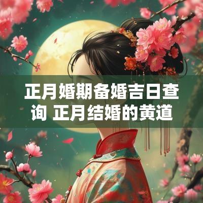 正月婚期备婚吉日查询 正月结婚的黄道吉日
