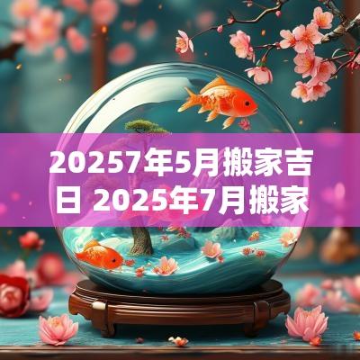 20257年5月搬家吉日 2025年7月搬家吉日一览表