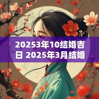 20253年10结婚吉日 2025年3月结婚吉日一览表