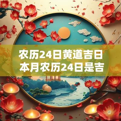 农历24日黄道吉日 本月农历24日是吉日吗