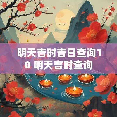明天吉时吉日查询10 明天吉时查询
