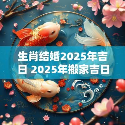 生肖结婚2025年吉日 2025年搬家吉日吉时