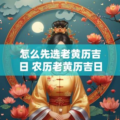 怎么先选老黄历吉日 农历老黄历吉日查询