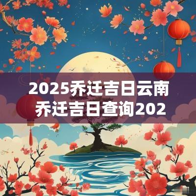 2025乔迁吉日云南 乔迁吉日查询2025黄道吉日查询