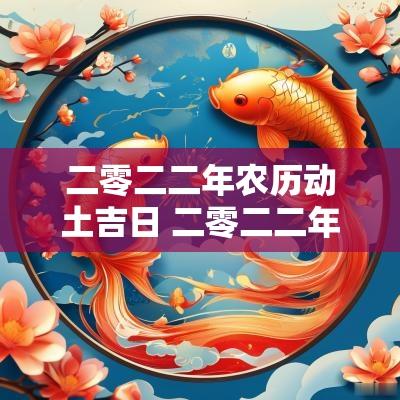 二零二二年农历动土吉日 二零二二年建房动土吉日