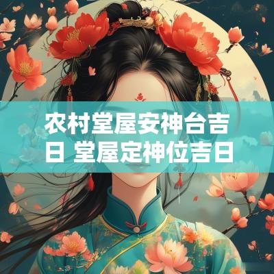 农村堂屋安神台吉日 堂屋定神位吉日