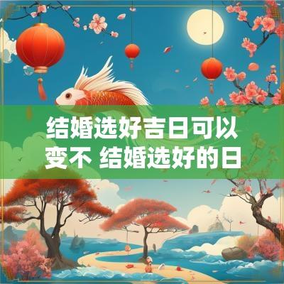 结婚选好吉日可以变不 结婚选好的日子能不能改动