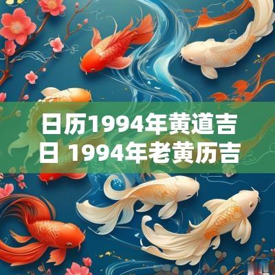日历1994年黄道吉日 1994年老黄历吉日查询表大全