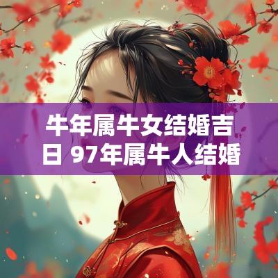 蛇年属牛女结婚吉日 97年属牛人结婚最佳吉日