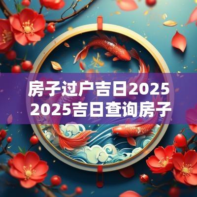 房子过户吉日2025 2025吉日查询房子过户
