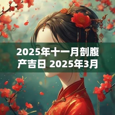 2025年十一月剖腹产吉日 2025年3月男宝剖腹产吉日和时辰