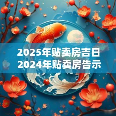 2025年贴卖房吉日 2025年贴卖房告示的黄道吉日