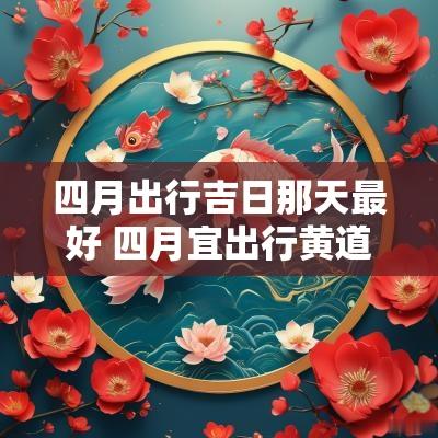 四月出行吉日那天最好 四月宜出行黄道吉日