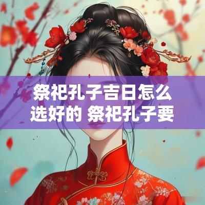 祭祀孔子吉日怎么选好的 祭祀孔子要选择地点吗