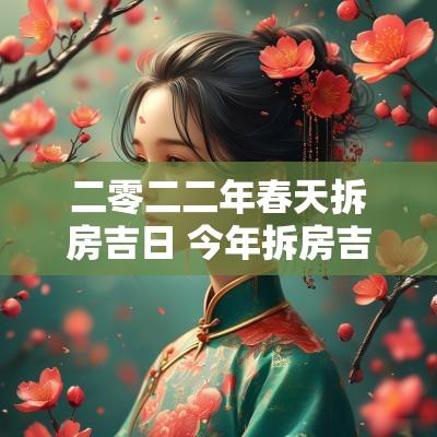 二零二二年春天拆房吉日 今年拆房吉日一览表