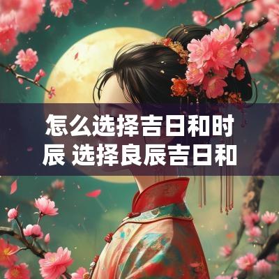 怎么选择吉日和时辰 选择良辰吉日和时辰怎么选