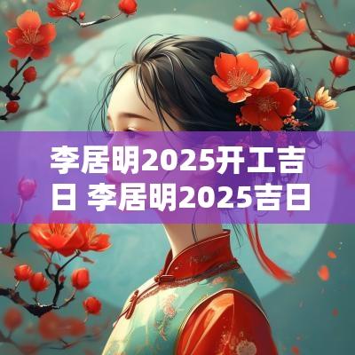 李居明2025开工吉日 李居明2025吉日吉时