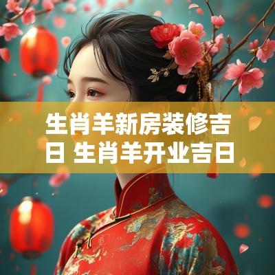 生肖羊新房装修吉日 生肖羊开业吉日查询表