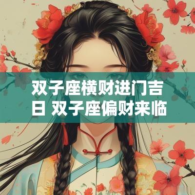 双子座横财进门吉日 双子座偏财来临的征兆