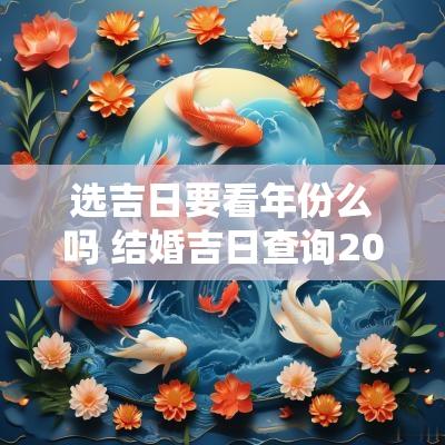选吉日要看年份么吗 结婚吉日查询2025年份