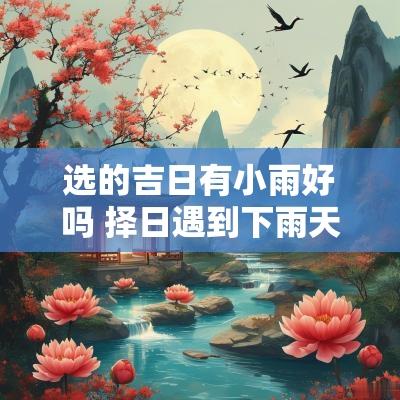 选的吉日有小雨好吗 择日遇到下雨天是好日子吗