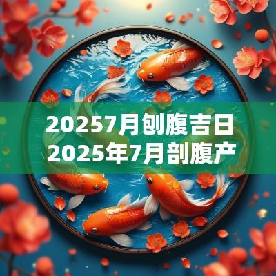 20257月刨腹吉日 2025年7月剖腹产吉日一览表