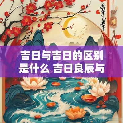 吉日与吉日的区别是什么 吉日良辰与吉日吉时的区别