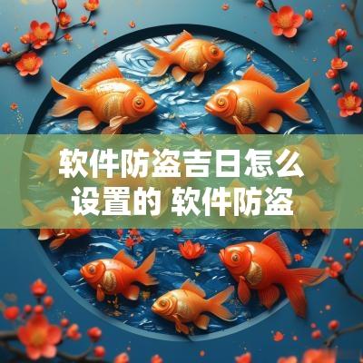 软件防盗吉日怎么设置的 软件防盗