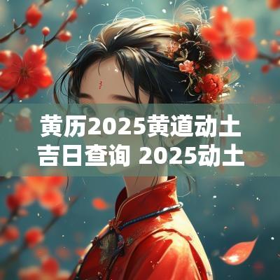 黄历2025黄道动土吉日查询 2025动土修房吉日