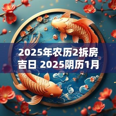 2025年农历2拆房吉日 2025阴历1月拆房吉日