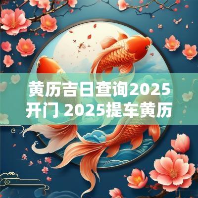 黄历吉日查询2025开门 2025提车黄历吉日查询