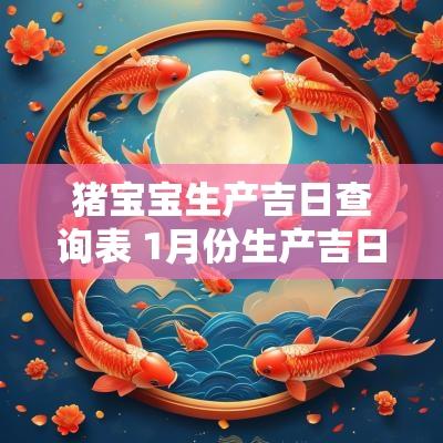 猪宝宝生产吉日查询表 1月份生产吉日查询表最新