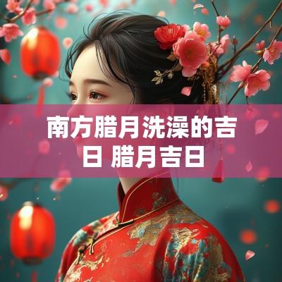 南方腊月洗澡的吉日 腊月吉日