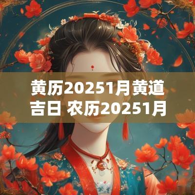 黄历20251月黄道吉日 农历20251月黄道吉日