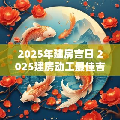 2025年建房吉日 2025建房动工最佳吉日