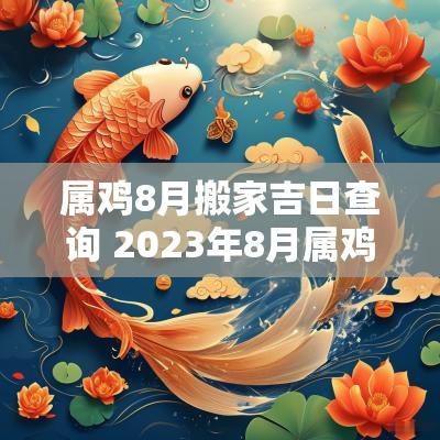 属鸡8月搬家吉日查询 2025年8月属鸡最佳搬家吉日一览表