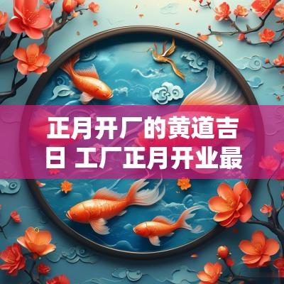 正月开厂的黄道吉日 工厂正月开业最佳的吉日