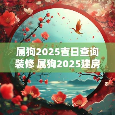 属狗2025吉日查询装修 属狗2025建房子吉日