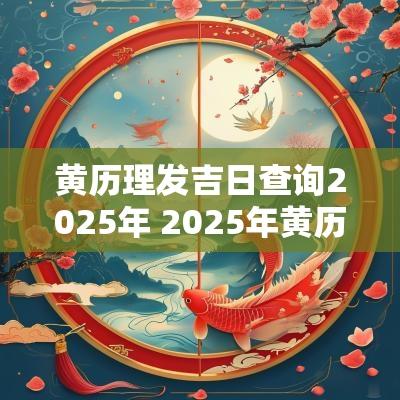 黄历理发吉日查询2025年 2025年黄历吉日吉时查询