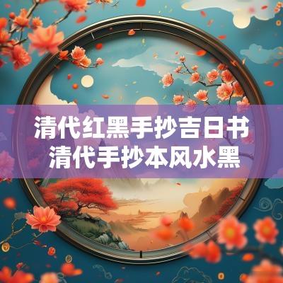 清代红黑手抄吉日书 清代手抄本风水黑书