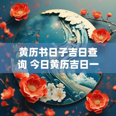 黄历书日子吉日查询 今日黄历吉日一览表