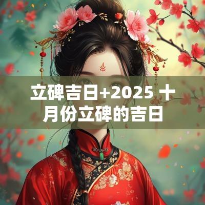 立碑吉日+2025 十月份立碑的吉日