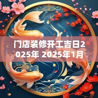 门店装修开工吉日2025年 2025年1月装修吉日