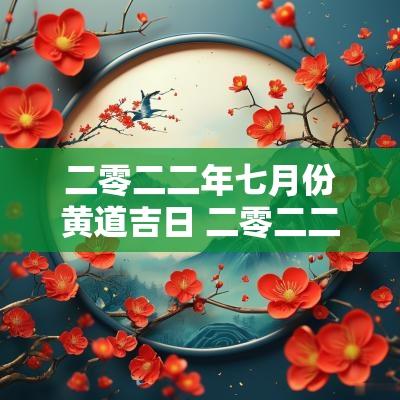 二零二二年七月份黄道吉日 二零二二年十月份黄道吉日