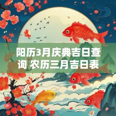 阳历3月庆典吉日查询 农历三月吉日表