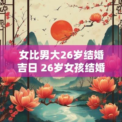 女比男大26岁结婚吉日 26岁女孩结婚9月吉日