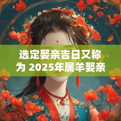 选定娶亲吉日又称为 2025年属羊娶亲吉日
