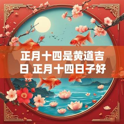 正月十四是黄道吉日 正月十四日子好不好